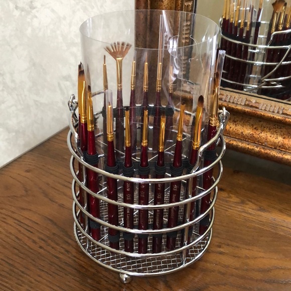 NEW 24 piece all media artist brush set with brush caddy.  By Royal Langnickel - Picture 2 of 7